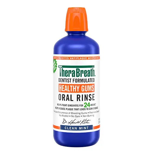 TheraBreath Healthy Gums Oral Rinse- Clean Mint 473ml